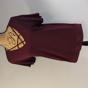 Cold Crush Burgundy Blouse Size Medium